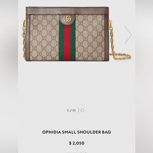 Gucci GG Ophidia Chain Bag, coated canvas